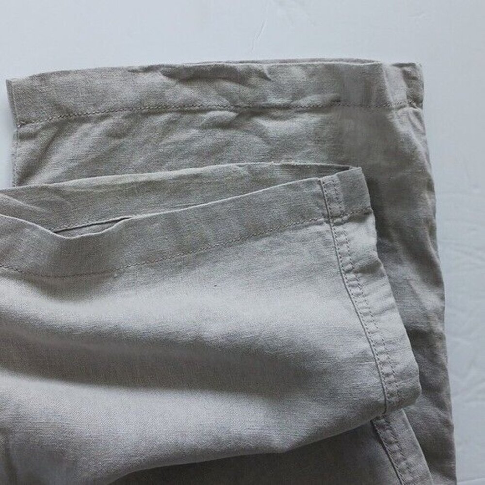 INC International Concept 100% Linen Grey Straight Leg Cargo Pants 12 - Picture 14 of 16